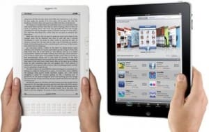 iPad may not be available for reading books from Amazon. Kindle may be the way to go.